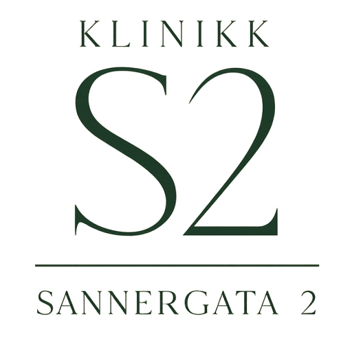 The image appears to be a logo for a medical clinic, featuring the text "KLINIKK S2 SANNERGATA 2" in green against a white...